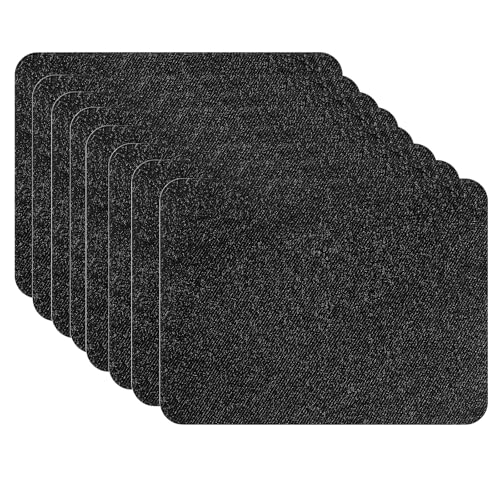 Qianyu 8 Stück Nylon Reparatur Flicken Bügeln Nähen Stoff Patch 5,1 × 9,4 cm Selbstklebendes Reparaturband Wasserdicht Leichte Flicken Kit für Kleidung Daunenjacke Zelt Kleidung Tasche (Schwarz) von Qianyu