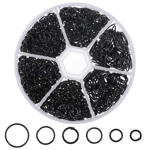 Qianyu 970 Stück Biegeringe Set Schmuckherstellung Ringe Verbindungsstücke Schlüsselanhänger Ketten Halskette Sprung Ring 4/5/6/7/8/10 mm für DIY Basteln Armbänder Schmuckherstellung Qianyu 970 Stück Biegeringe Set Schmuckherstellung Ringe Verbindungsstücke Schlüsselanhänger Ketten Halskette Sprung Ring 4/5/6/7/8/10 mm für DIY Basteln Armbänder Schmuckherstellung von Qianyu