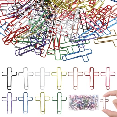 Qianyu Büroklammern, Bibel-Büroklammern, niedliches Tagebuchzubehör, Metall-Lesezeichenklemmen, mehrfarbig, Bibelgeschenke für christliches Zuhause, Büro, Studium, Kunst-Enthusiasten, 100 Stück Qianyu Büroklammern, Bibel-Büroklammern, niedliches Tagebuchzubehör, Metall-Lesezeichenklemmen, mehrfarbig, Bibelgeschenke für christliches Zuhause, Büro, Studium, Kunst-Enthusiasten, 100 Stück von Qianyu