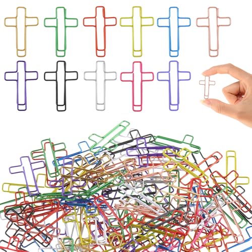 Qianyu Büroklammern, Kreuz-Design, niedliche Bibel-Büroklammern, mehrfarbig, Tagebuchzubehör, christliche Papierklemmen, Metall-Lesezeichen für Studium, Geschenke, Büro, Zuhause, Studenten Qianyu Büroklammern, Kreuz-Design, niedliche Bibel-Büroklammern, mehrfarbig, Tagebuchzubehör, christliche Papierklemmen, Metall-Lesezeichen für Studium, Geschenke, Büro, Zuhause, Studenten von Qianyu