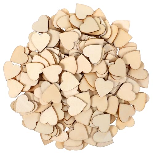 Qianyu Holzherzen zum Basteln, kleine Holzherzen, Ausschnittscheiben, unlackierte Herzschilder, blanko, Ornamente, Verzierungen für Valentinstag, Hochzeit, Party, Geburtstag, Gastdekoration, 200 Stück Qianyu Holzherzen zum Basteln, kleine Holzherzen, Ausschnittscheiben, unlackierte Herzschilder, blanko, Ornamente, Verzierungen für Valentinstag, Hochzeit, Party, Geburtstag, Gastdekoration, 200 Stück von Qianyu