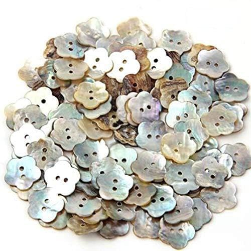 Qiaohome Perlenknöpfe, Perlmutt, Blume, 100 x 15 mm Qiaohome Perlenknöpfe, Perlmutt, Blume, 100 x 15 mm von Qiaohome