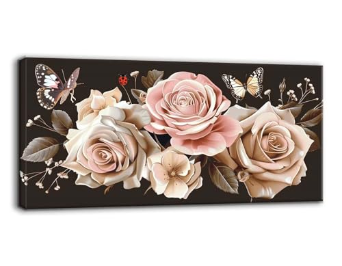 40x80cm Diamond Painting Set,5D Blume Diamant Painting Bilder,DIY Diamond Art Kits Vollbohrer,Schmetterling Diamant Malerei Crystal Strass Stickerei Painting,Wand Dekoratione und Geschenk I341 von Qiaoqoo