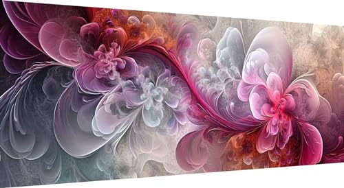 5D Diamond Painting Abstrakt, DIY Diamant Painting Bilder Blume, Diamand Painting Erwachsene Groß xxl, Kinder Diamant kunst Set mit Diamond Painting Zubehör, Home Wand Décor 100x40cm von Qiaoqoo