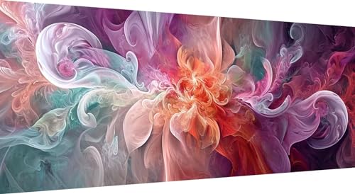 5D Diamond Painting Abstrakt, DIY Diamant Painting Bilder Blume, Diamand Painting Erwachsene Groß xxl, Kinder Diamant kunst Set mit Diamond Painting Zubehör, Home Wand Décor 125x50cm von Qiaoqoo