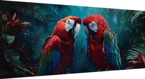 5D Diamond Painting Papagei, DIY Diamant Painting Bilder Wald, Diamand Painting Erwachsene Groß xxl, Kinder Diamant kunst Set mit Diamond Painting Zubehör, Home Wand Décor 150x60cm 5D Diamond Painting Papagei, DIY Diamant Painting Bilder Wald, Diamand Painting Erwachsene Groß xxl, Kinder Diamant kunst Set mit Diamond Painting Zubehör, Home Wand Décor 150x60cm von Qiaoqoo