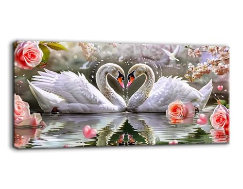 Diamond Painting Großes XXL,50x100cm 5D Diamant Painting Bilder,Schwan Diamond Painting Erwachsene Kinder Set,DIY Tier Diamant Kunst Malerei Stickerei Set für Wohnzimmer Schlafzimmer Wand Dekor P404 Diamond Painting Großes XXL,50x100cm 5D Diamant Painting Bilder,Schwan Diamond Painting Erwachsene Kinder Set,DIY Tier Diamant Kunst Malerei Stickerei Set für Wohnzimmer Schlafzimmer Wand Dekor P404 von Qiaoqoo