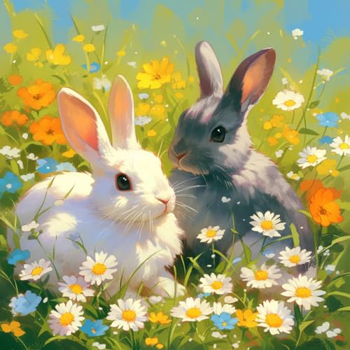 Diamond Painting Tier 5D Diamond Painting Erwachsene Diamant Painting Bilder Kinder DIY Diamond Painting Rund Steine,Full Drill Kaninchen Diamant Kunst Malerei Kits Home Wand Dekoration 20x20cm Q-756 Diamond Painting Tier 5D Diamond Painting Erwachsene Diamant Painting Bilder Kinder DIY Diamond Painting Rund Steine,Full Drill Kaninchen Diamant Kunst Malerei Kits Home Wand Dekoration 20x20cm Q-756 von Qiaoqoo