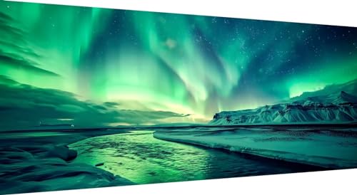 Qiaoqoo 5D Diamond Painting Nordlichter, DIY Diamant Painting Bilder, Diamand Painting Erwachsene Groß xxl, Kinder Diamant kunst Set mit Diamond Painting Zubehör, Home Wand Décor 125x50cm Qiaoqoo 5D Diamond Painting Nordlichter, DIY Diamant Painting Bilder, Diamand Painting Erwachsene Groß xxl, Kinder Diamant kunst Set mit Diamond Painting Zubehör, Home Wand Décor 125x50cm von Qiaoqoo