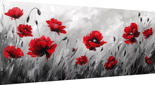 Qiaoqoo Mohnblume Diamond Art Painting Blume Diamond Painting Bilder Erwachsene Basteln Eckige Steine Strass Stickerei Kreuzstich Kunst Handwerk Diamant Malerei Set für Haus Wanddekoration 75x30cm Qiaoqoo Mohnblume Diamond Art Painting Blume Diamond Painting Bilder Erwachsene Basteln Eckige Steine Strass Stickerei Kreuzstich Kunst Handwerk Diamant Malerei Set für Haus Wanddekoration 75x30cm von Qiaoqoo