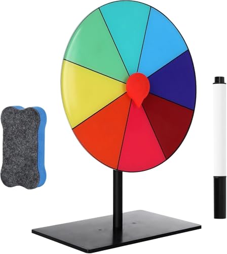 20,3 cm drehbares Rad, 8 Farbfächer, drehbares Preisrad mit trocken abwischbarem Marker und Radiergummi, Tisch-Roulette-Spinner für Messen, Karneval, Party, Pub und Glücksspiel 20,3 cm drehbares Rad, 8 Farbfächer, drehbares Preisrad mit trocken abwischbarem Marker und Radiergummi, Tisch-Roulette-Spinner für Messen, Karneval, Party, Pub und Glücksspiel von Qichan