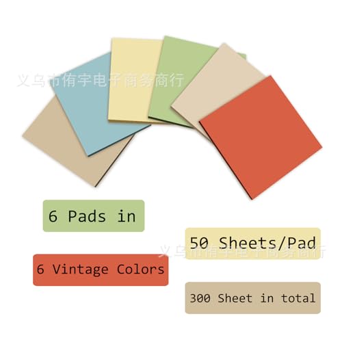 900 Blatt Haftnotizen, 18 Bücher Sticky Notes mit 6 Farben, 76 x 76mm Aesthetic Vintage Selbstklebende Klebezettel Notizzettel, Notizzettel Klebend für Büro Zuhause Schule Sitzung 900 Blatt Haftnotizen, 18 Bücher Sticky Notes mit 6 Farben, 76 x 76mm Aesthetic Vintage Selbstklebende Klebezettel Notizzettel, Notizzettel Klebend für Büro Zuhause Schule Sitzung von Qichan