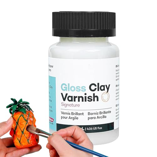 120ml Air Dry Clay Glaze, Glasuren Für Ton, Wasserfest Glänzender Tonlack, Lufttrocknend Gloss Finish Glasur, Glossy Clay Varnish, Langanhaltende Air Dry Clay Versiegelung Für Luftaushärtenden Lehm 120ml Air Dry Clay Glaze, Glasuren Für Ton, Wasserfest Glänzender Tonlack, Lufttrocknend Gloss Finish Glasur, Glossy Clay Varnish, Langanhaltende Air Dry Clay Versiegelung Für Luftaushärtenden Lehm von Qidures