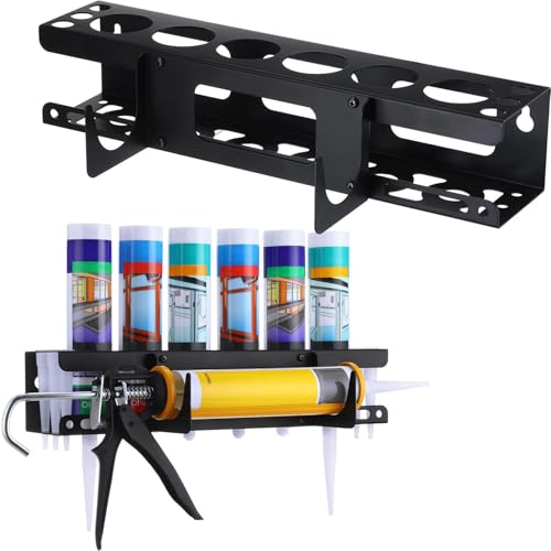 Silikonspritze Holder, Aufbewahrungshalter Für Silikontuben, Wandmontierte Rohr Metallregal, Rohrlager Hand Caulking Rohrrohr Rack, Metal Wandhalterung Für Silikonrohre Für 6Kartuschen, Kartuschendüse Silikonspritze Holder, Aufbewahrungshalter Für Silikontuben, Wandmontierte Rohr Metallregal, Rohrlager Hand Caulking Rohrrohr Rack, Metal Wandhalterung Für Silikonrohre Für 6Kartuschen, Kartuschendüse von Qidures