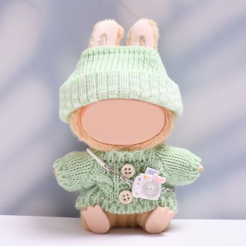 Puppen-Kleidung aus Plüsch, 17 cm, für Labubu, Puppenkleidung für 17 cm, La Bubu Ersatzkleidung für Themenpartys und Fotoshootings (L) von Qiebenav