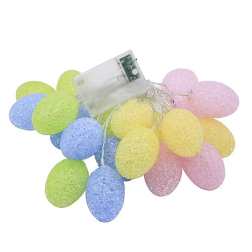 Qiebenav LED-Lichterkette, Osterei, LED-Lichterkette, blendfrei, batteriebetrieben, dekorative Lampe für Festivals, Partys von Qiebenav