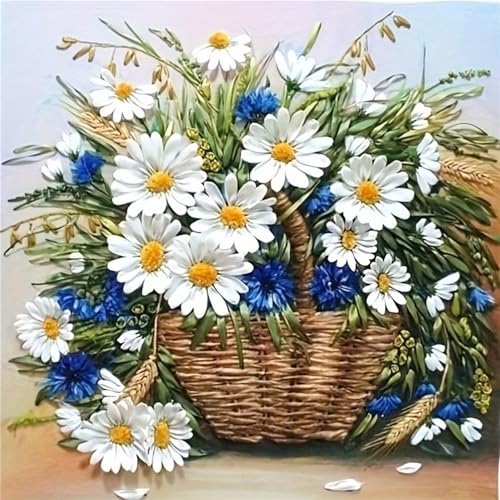 Qihensail Blumenkorb Diamond Painting Bilder,Diamant Painting Erwachsene,Diamants Painting Erwachsene Für Home Wand Decor,Frauen Geschenk. (Blumenkorb) von Qihensail