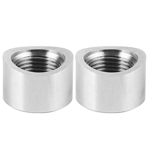 Qiilu Schweißspundanschluss für Sauerstoffsensor aus Edelstahl, 2PCS Sauerstoffsensor-Mutternstopfen, SS304 M18 x 1,5 Innengewinde, O2 Sensor Zubehör für Auto von Qiilu