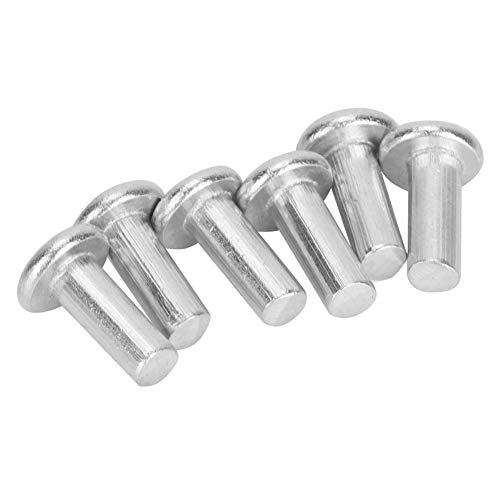Solide Aluminium-Niete, Flachkopf, massive Niete, Aluminium, 100 Stück, Gb867 M4, Flachkopf, Aluminiumnieten, Flachkopf, solide Nieten (M4 x 12) (M4 x 10) von Qiilu