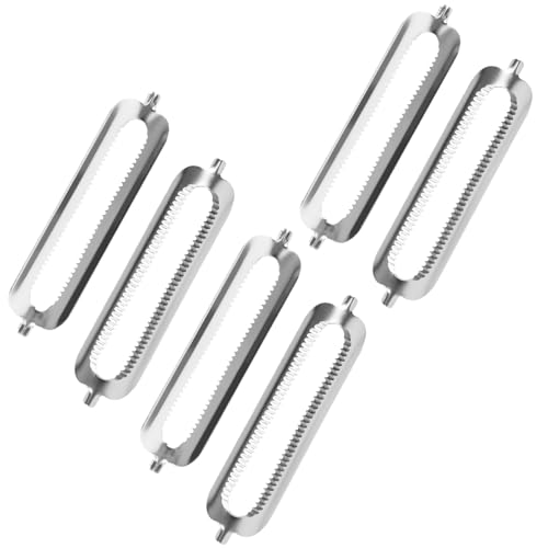 6 Stück Edelstahl-Ersatzklingen für Sparschäler Tupper, Ersatzteile für Tupperware Schäler, Scharfe Kartoffelschäler-Ersatzteile, Schälklingen für Spargel, Tomaten, Karotten und Obst(B) von Qiimenguer