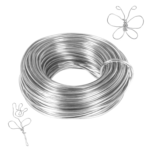 Silber Basteldraht 3mm x 20m,Aluminium Schmuckdraht,Schmuckhandwerkslinie für DIY-Schmuck, Blumendekorationen, Statuen und anderes Handwerk Silber Basteldraht 3mm x 20m,Aluminium Schmuckdraht,Schmuckhandwerkslinie für DIY-Schmuck, Blumendekorationen, Statuen und anderes Handwerk von Qiimenguer