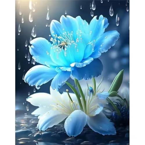 Qijinn Blaue Blume Diamond Painting Erwachsene Fluoreszierende Blume Diamant Painting Bilder Kit Full 5D DIY Vierkant Crystal Strass Stickerei Diamant Kunst Home Büro Wall Dekoration 30x50cm Qijinn Blaue Blume Diamond Painting Erwachsene Fluoreszierende Blume Diamant Painting Bilder Kit Full 5D DIY Vierkant Crystal Strass Stickerei Diamant Kunst Home Büro Wall Dekoration 30x50cm von Qijinn