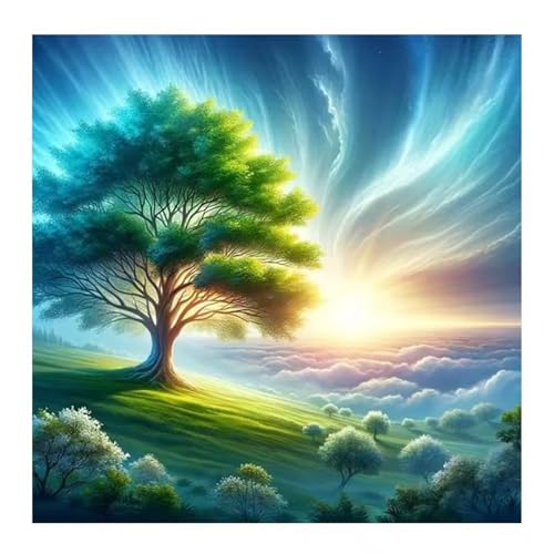 Qijinn Diamant Painting Bilder für Erwachsene Anfänger,5D Landschaftsbäume Diamond Painting Set,DIY Vierkant Diamant Kunst Kits Vollbohrer Kreuzstich Malerei für Home Wand Dekor 105x105cm Qijinn Diamant Painting Bilder für Erwachsene Anfänger,5D Landschaftsbäume Diamond Painting Set,DIY Vierkant Diamant Kunst Kits Vollbohrer Kreuzstich Malerei für Home Wand Dekor 105x105cm von Qijinn