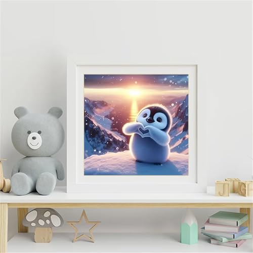 Qijinn Diamant Painting Bilder für Erwachsene Anfänger,5D Sonnenuntergangspinguin Diamond Painting Set,DIY Vierkant Diamant Kunst Kits Vollbohrer Kreuzstich Malerei für Home Wand Dekor 105x105cm Qijinn Diamant Painting Bilder für Erwachsene Anfänger,5D Sonnenuntergangspinguin Diamond Painting Set,DIY Vierkant Diamant Kunst Kits Vollbohrer Kreuzstich Malerei für Home Wand Dekor 105x105cm von Qijinn