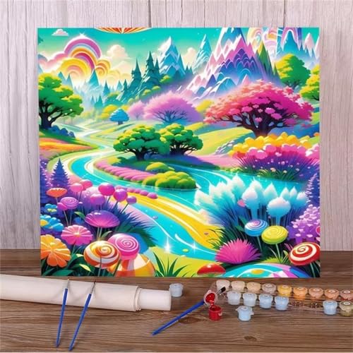 Qijinn Malen Nach Zahlen Erwachsene,DIY Farbenfrohe Landschaft Ölgemälde-Kits auf Leinwand mit Pinseln und Acrylpigment,Handgemalt Paint by numbers für Wohnzimmer, Büro Dekoration,mit Rahmen 40x40cm Qijinn Malen Nach Zahlen Erwachsene,DIY Farbenfrohe Landschaft Ölgemälde-Kits auf Leinwand mit Pinseln und Acrylpigment,Handgemalt Paint by numbers für Wohnzimmer, Büro Dekoration,mit Rahmen 40x40cm von Qijinn