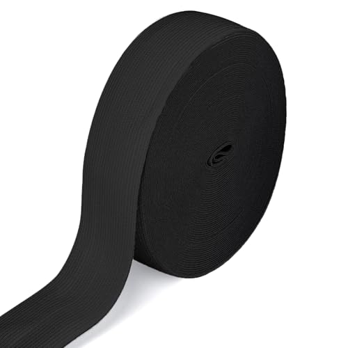 10 Meter Gummiband Schwarz 30 mm Breit Gummibänder Nähen dick Hosengummi Elastische Band gummizug Gummilitze stoffband zum Nähen sewing elastic band für DIY Handwerk, Kleidung (10 M-3 cm Schwarzer) von Qikaara