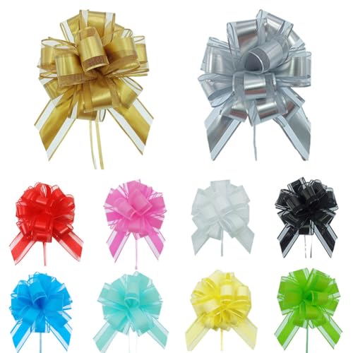 10 Stück Große Geschenk Schleife mit Geschenkband, 10 Farben Ziehschleife Geschenkschleife zum Basteln Verpacken, Bunt Dekoschleifen für Geschenke Tüten Hochzeit Geburtstag Weihnachten, pull gift bow 10 Stück Große Geschenk Schleife mit Geschenkband, 10 Farben Ziehschleife Geschenkschleife zum Basteln Verpacken, Bunt Dekoschleifen für Geschenke Tüten Hochzeit Geburtstag Weihnachten, pull gift bow von Qikaara