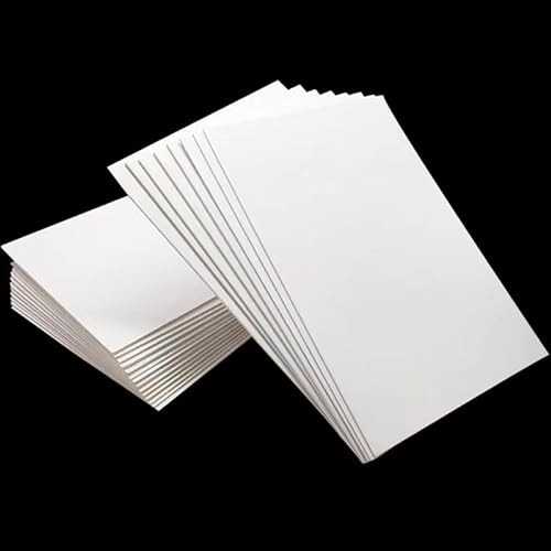 100 Blatt Blanko Postkarten A6, 10.5 x 14.8cm Weiße Karteikarten, 250g/m² Grußkarten Blanko Karten, perfekt zum kreativen Basteln,Selbstgestalten, beschriften oder bedrucken, white printable Postcards von Qikaara