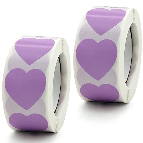 1000 Stück Aufkleber Herz Selbstklebend Herzform Etiketten Rolle 25mm klein Farbkodierung Herz Aufkleber für Hochzeit Scrapbooking Geschenke Lila 1000 Stück Aufkleber Herz Selbstklebend Herzform Etiketten Rolle 25mm klein Farbkodierung Herz Aufkleber für Hochzeit Scrapbooking Geschenke Lila von Qikaara
