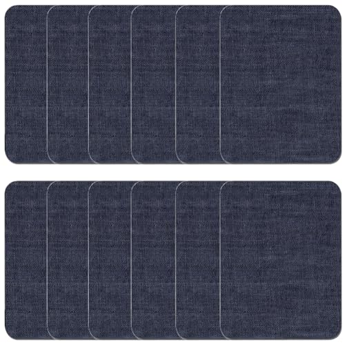 12 Stück Flicken zum Aufbügeln, Aufbügel Flicken, Bügelflicken, Denim Flicken, Reparaturflicken, Reparatur-Dekorationsset für Jeans und Kleidung, 9.5*12.5 cm, Iron-on Repair Patches (Denim Dunkelblau) 12 Stück Flicken zum Aufbügeln, Aufbügel Flicken, Bügelflicken, Denim Flicken, Reparaturflicken, Reparatur-Dekorationsset für Jeans und Kleidung, 9.5*12.5 cm, Iron-on Repair Patches (Denim Dunkelblau) von Qikaara