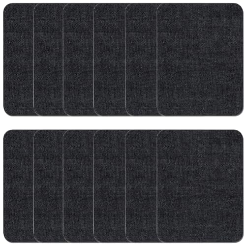 12 Stück Flicken zum Aufbügeln, Aufbügel Flicken, Bügelflicken, Denim Flicken, Reparaturflicken, Reparatur-Dekorationsset für Jeans und Kleidung, 9.5 * 12.5 cm, Iron-on Repair Patches (Denim Schwarz) 12 Stück Flicken zum Aufbügeln, Aufbügel Flicken, Bügelflicken, Denim Flicken, Reparaturflicken, Reparatur-Dekorationsset für Jeans und Kleidung, 9.5 * 12.5 cm, Iron-on Repair Patches (Denim Schwarz) von Qikaara