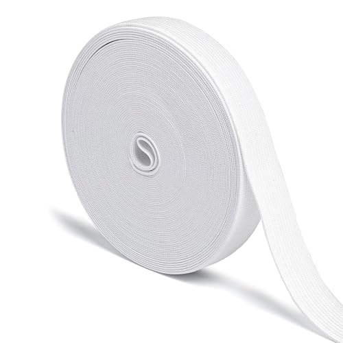 20 Meter Gummiband Weiß 15 mm Breit Gummibänder Nähen dick Hosengummi Elastische Band gummizug Gummilitze stoffband zum Nähen sewing elastic band white für DIY Handwerk, Kleidung (20 M-1.5 cm Weiss) von Qikaara