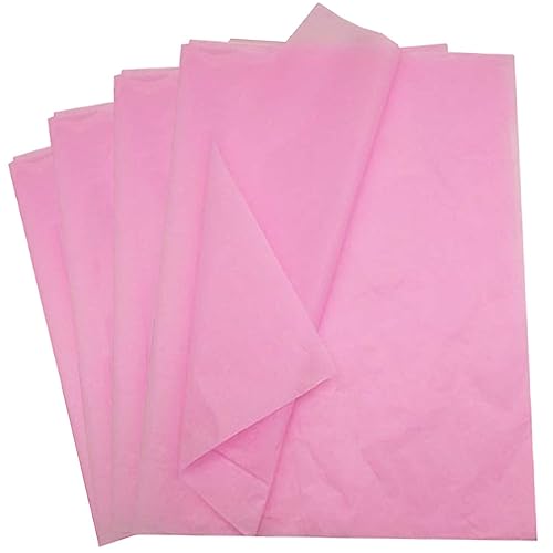 40 Blatt Geschenkpapier Seidenpapier,Rosa 50x75 cm Verpackungspapier Glanzpapier Bastelpapier für Füller Blumen Kunsthandwerk Geburtstag Hochzeits Dekoration und Geschenkverpackungen Tissue Paper von Qikaara