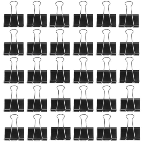 40 Stück Foldback Klammern, 32mm Schwarz Foldbackklammern, Papierklammern Metall Maul Klammer Büroklammern Stahlklammern Vielzweckklammern für Büro und Haushalt foldback clips foldback clamps 40 Stück Foldback Klammern, 32mm Schwarz Foldbackklammern, Papierklammern Metall Maul Klammer Büroklammern Stahlklammern Vielzweckklammern für Büro und Haushalt foldback clips foldback clamps von Qikaara
