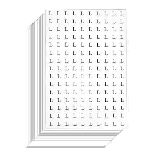 4500 Stück Kleidungsgrößen Aufkleber Etiketten, Selbstklebend Klebeetiketten Aufkleber für Kleidung Größe, Runde Größenetiketten Größenaufkleber 1.3 cm Durchmesser Clothing Size Label Stickers (L) von Qikaara