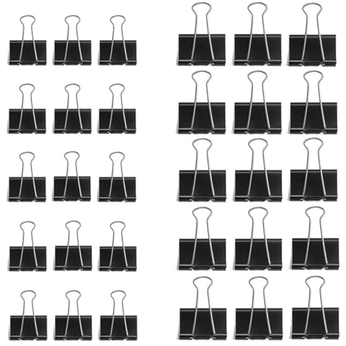 50 Stück Foldback Klammern, 25/32mm Schwarz Foldbackklammern, Papierklammern Metall Maul Klammer Büroklammern Stahlklammern Vielzweckklammern für Büro und Haushalt foldback clips foldback clamps 50 Stück Foldback Klammern, 25/32mm Schwarz Foldbackklammern, Papierklammern Metall Maul Klammer Büroklammern Stahlklammern Vielzweckklammern für Büro und Haushalt foldback clips foldback clamps von Qikaara