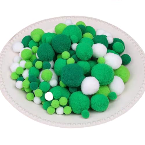 500 Stück Bunt Pompons zum Basteln, Bunt Pompons, 10/15/20/25/30 mm Pompom Bälle, Bastel Pompoms, Pompons Bälle für DIY Kreative Handwerk Dekorationen colorful Pom Poms Pompoms (Grün Serie-5 Größen) 500 Stück Bunt Pompons zum Basteln, Bunt Pompons, 10/15/20/25/30 mm Pompom Bälle, Bastel Pompoms, Pompons Bälle für DIY Kreative Handwerk Dekorationen colorful Pom Poms Pompoms (Grün Serie-5 Größen) von Qikaara