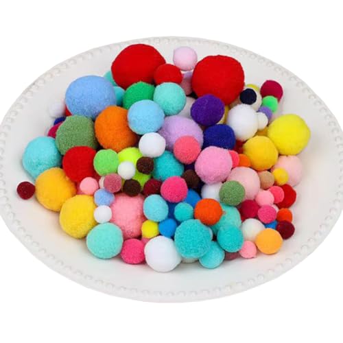 500 Stück Bunt Pompons zum Basteln, bunte Pompons, 10/15/20/25/30 mm Pompom Bälle, Bastel Pompoms, Pompons Bälle für DIY Kreative Handwerk Dekorationen colorful Pom Poms Pompoms(Bunte dunkle-5 Größen) 500 Stück Bunt Pompons zum Basteln, bunte Pompons, 10/15/20/25/30 mm Pompom Bälle, Bastel Pompoms, Pompons Bälle für DIY Kreative Handwerk Dekorationen colorful Pom Poms Pompoms(Bunte dunkle-5 Größen) von Qikaara