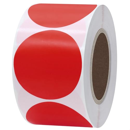 500 Stück Runde Aufkleber Rot, 50 mm Selbstklebende Markierungspunkte, Farbkodierung Etiketten Punktaufkleber, Klebeetiketten Klebepunkte für DIY Büro Kalend, Round Adhesive Dot Sticker Red 500 Stück Runde Aufkleber Rot, 50 mm Selbstklebende Markierungspunkte, Farbkodierung Etiketten Punktaufkleber, Klebeetiketten Klebepunkte für DIY Büro Kalend, Round Adhesive Dot Sticker Red von Qikaara