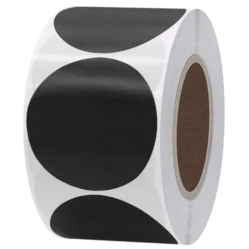 500 Stück Runde Aufkleber Schwarz, 50 mm Selbstklebende Markierungspunkte, Farbkodierung Etiketten Punktaufkleber, Klebeetiketten Klebepunkte für DIY Büro Kalend, Round Adhesive Dot Sticker Black 500 Stück Runde Aufkleber Schwarz, 50 mm Selbstklebende Markierungspunkte, Farbkodierung Etiketten Punktaufkleber, Klebeetiketten Klebepunkte für DIY Büro Kalend, Round Adhesive Dot Sticker Black von Qikaara
