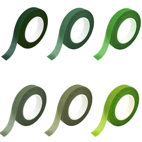 6 Rollen Flora Kreppband, 6 Stile Grün Floristenband, 12mm*27m Selbstklebend Floristenkrepp Blumenband, Klebeband Flora Blumenband für Blumensträuße DIY Kunsthandwerk Floral Wire Tape 6 style green 6 Rollen Flora Kreppband, 6 Stile Grün Floristenband, 12mm*27m Selbstklebend Floristenkrepp Blumenband, Klebeband Flora Blumenband für Blumensträuße DIY Kunsthandwerk Floral Wire Tape 6 style green von Qikaara