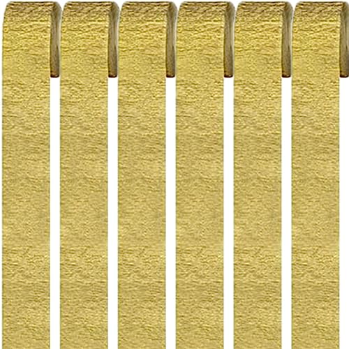 6 Rollen Gold Krepppapier,Regenbogen kreppbänder Hintergrund Luftschlangen Papier Rainbow Crepe Paper Bastelkrepp für Party Dekoration und Handarbeiten Papierkunst 6 Rollen Gold Krepppapier,Regenbogen kreppbänder Hintergrund Luftschlangen Papier Rainbow Crepe Paper Bastelkrepp für Party Dekoration und Handarbeiten Papierkunst von Qikaara