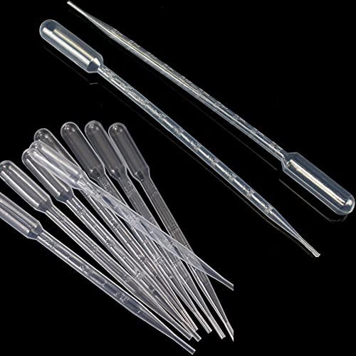 60 Stück 3ml/10ml Transferpipetten, Messpipette Wiederverwendbar Pipetten Einwegpipetten Durchscheinende Pipetten Dropper Kunststoff für Ätherische Öle, Wissenschaftliche Labors Acrylfarben. von Qikaara