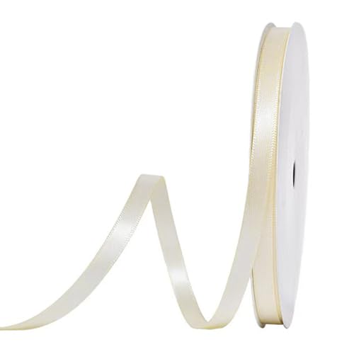91 m Satinband Beige, 6 mm Doppelseitig Schleifenband Geschenkband Dekoband Seidenband Doppelsatinband Satin Ribbon für Hochzeit Geburtstag Party Dekoration, Geschenkverpackung, Basteln 91 m Satinband Beige, 6 mm Doppelseitig Schleifenband Geschenkband Dekoband Seidenband Doppelsatinband Satin Ribbon für Hochzeit Geburtstag Party Dekoration, Geschenkverpackung, Basteln von Qikaara