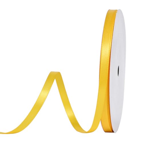 91 m Satinband Gelb, 6 mm Doppelseitig Schleifenband Geschenkband Dekoband Seidenband Doppelsatinband Satin Ribbon für Hochzeit Geburtstag Party Dekoration, Geschenkverpackung, Basteln 91 m Satinband Gelb, 6 mm Doppelseitig Schleifenband Geschenkband Dekoband Seidenband Doppelsatinband Satin Ribbon für Hochzeit Geburtstag Party Dekoration, Geschenkverpackung, Basteln von Qikaara