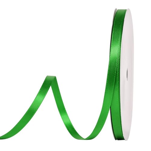 91 m Satinband Grün, 6 mm Doppelseitig Schleifenband Geschenkband Dekoband Seidenband Doppelsatinband Satin Ribbon für Hochzeit Geburtstag Party Dekoration, Geschenkverpackung, Basteln 91 m Satinband Grün, 6 mm Doppelseitig Schleifenband Geschenkband Dekoband Seidenband Doppelsatinband Satin Ribbon für Hochzeit Geburtstag Party Dekoration, Geschenkverpackung, Basteln von Qikaara